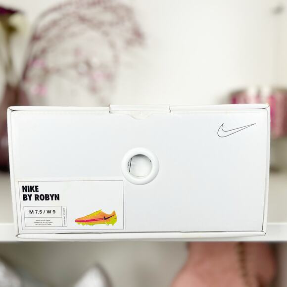 Nike By You Phantom GT2 Academy MG Soccer Cleats Orange Yellow Mens 7.5 Womens 9 - Picture 12 of 14